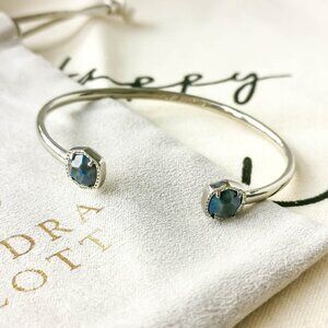 Kendra Scott Cuff Bracelet - Davie Blue Labradorite Silver